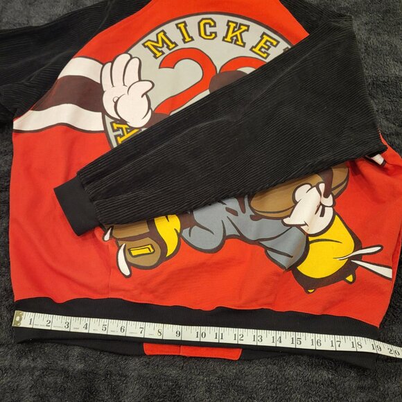 Disney Mickey Mouse Bomber Jacket Size Large Football Varsity Vintage - Picture 11 of 11